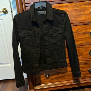 ASOS XS unisex black jeans jacket